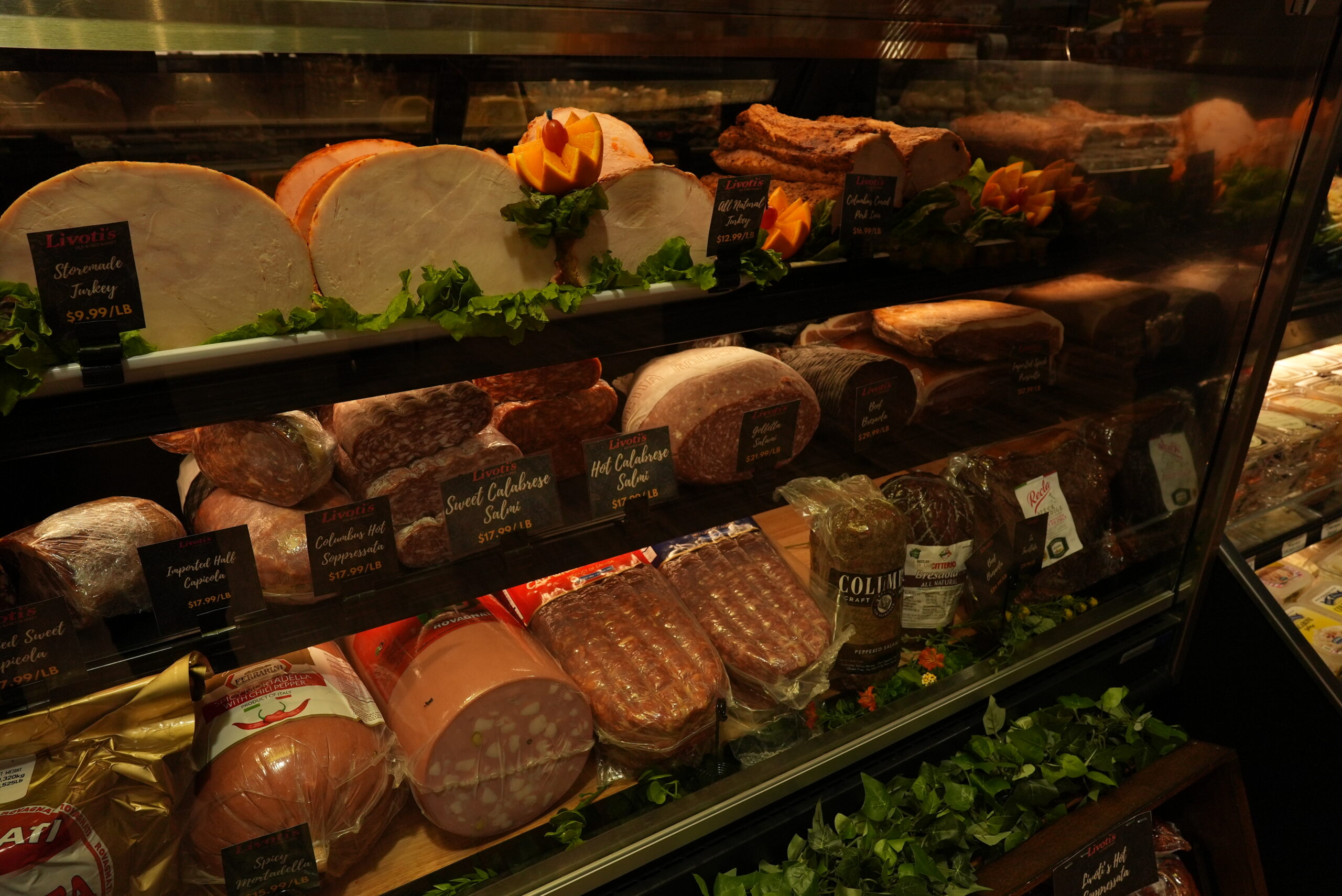 Livoti's gourmet Italian deli meat options